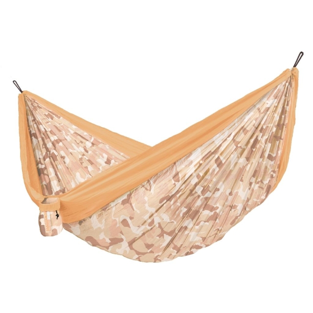 Colibri Camo Sahara - Doppel-Reisehängematte mit Aufhängung by LaSiesta LS-CLT19-C6 color beige