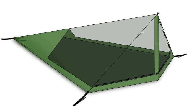 DD Bikepacker Mesh Tent - Innenzelt Moskitonetz für Fahrrad by DD Hammocks DD-21612 color schwarz