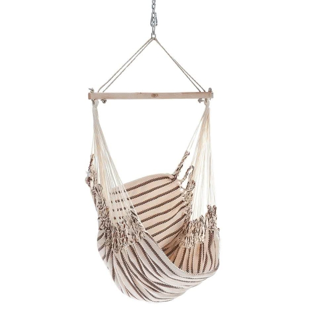 Hängesessel Baumwolle weiß-braun by Chico CI-3105 color braun
