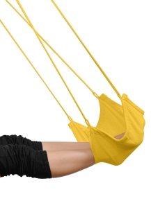 Fussablage gelb für Hängesofas