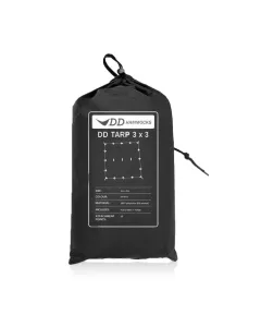 DD Tarp 3 x 3 Jet black schwarz Regendach by DD Hammocks MA-21320 color schwarz