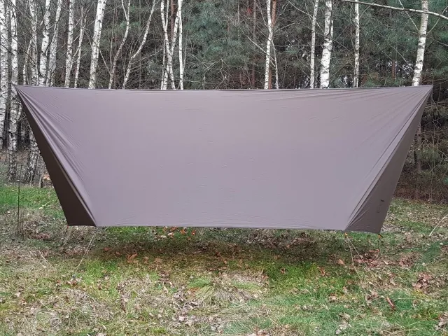 Tarp ultraleicht 4 x 3 Meter olivgrün by Bushmen BU-1ULTARP4x3 color grün