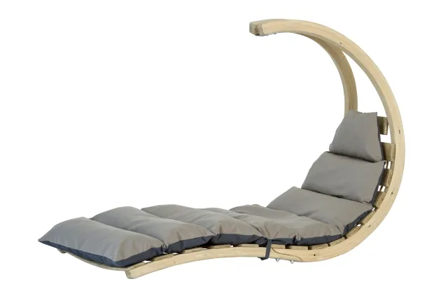 Swing Lounger anthracite-Gartenliege aus Holz mit Kissen by Amazonas AZ-2020400 color Grau / Silber
