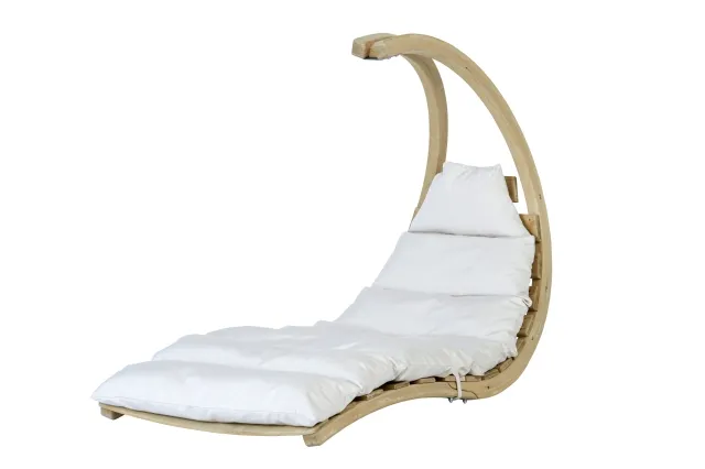 Swing Lounger creme - Gartenliege aus Holz mit Kissen by Amazonas AZ-2020410 color creme