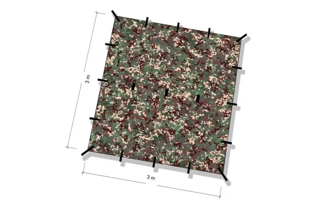 DD Tarp MC - Camouflage 3 x 3 m Regendach by DD Hammocks DD-21350 color camouflage