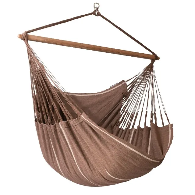 Habana Bio Lounger chocolate - Hängestuhl aus Biobaumwolle braun by La Siesta LS-HAL21-6 color braun