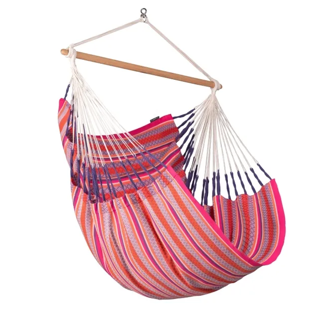 Habana Flamingo - Hängestuhl Comfort aus Bio-Baumwolle pink by La Siesta LS-HAL18-X2 color rosa