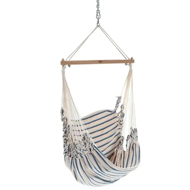 Hängesessel Baumwolle weiß-blau by Chico CI-3103 color blau