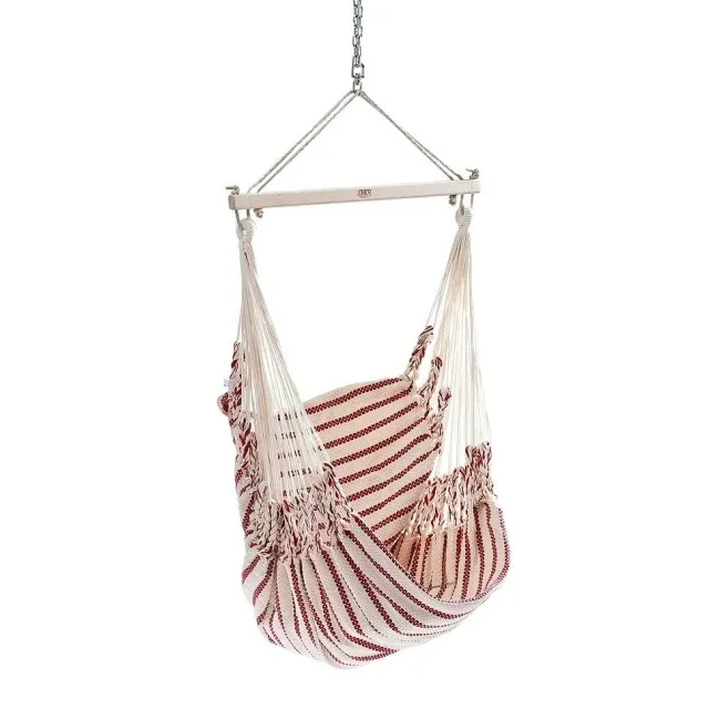 Hängesessel Baumwolle weiß-rot by Chico CI-3104 color rot