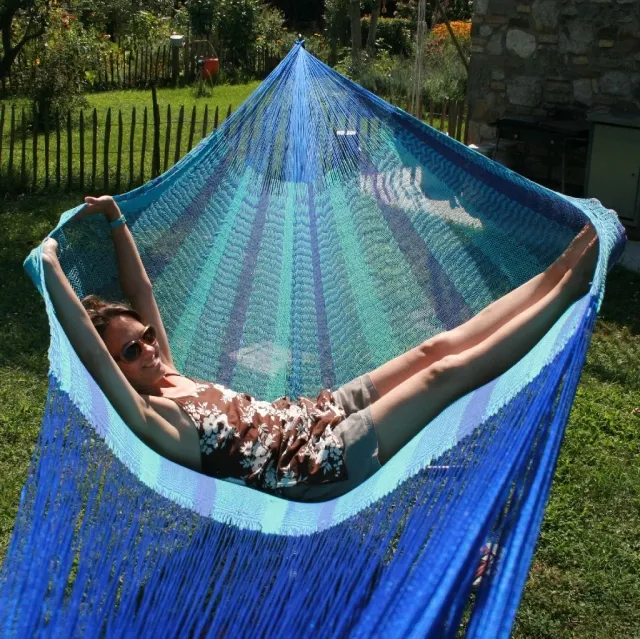 Family Hängematte Caribe plus by MacaMex MA-00247 color blau