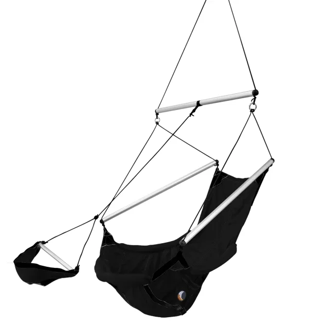 Moon Chair Hängestuhl aus Fallschirmseide uni schwarz by Ticket to the moon TM-TCM-07 color schwarz