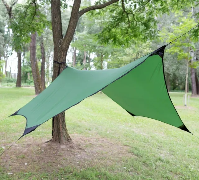 OffRoad Tarp Hex Fly Olive green - Regendach by Hideaway Outfitters HO-10000 color grün