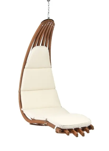 Wave wooden hanging chair Polyester ecru by Jag JA-054573-OLD color natur / beige