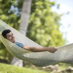 Mexikanische Netzhängematte Single grande natural white by MacaMex MA-00110 color natur / beige