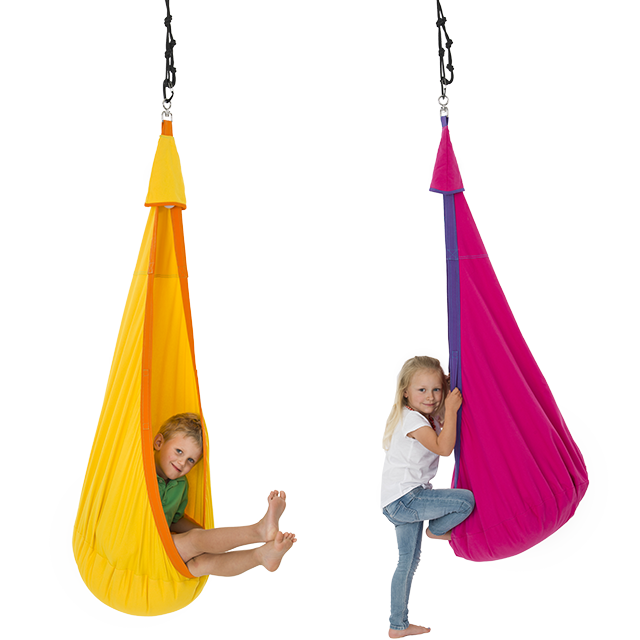 Juhu H&auml;ngesessel H&auml;ngesack f&uuml;r Kinder in gelb und pink